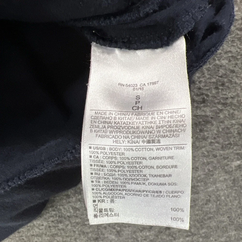 Banana Republic Hoodie Mens Small Black Full Zip Hooded Jacket Sweatshirt Cotton
